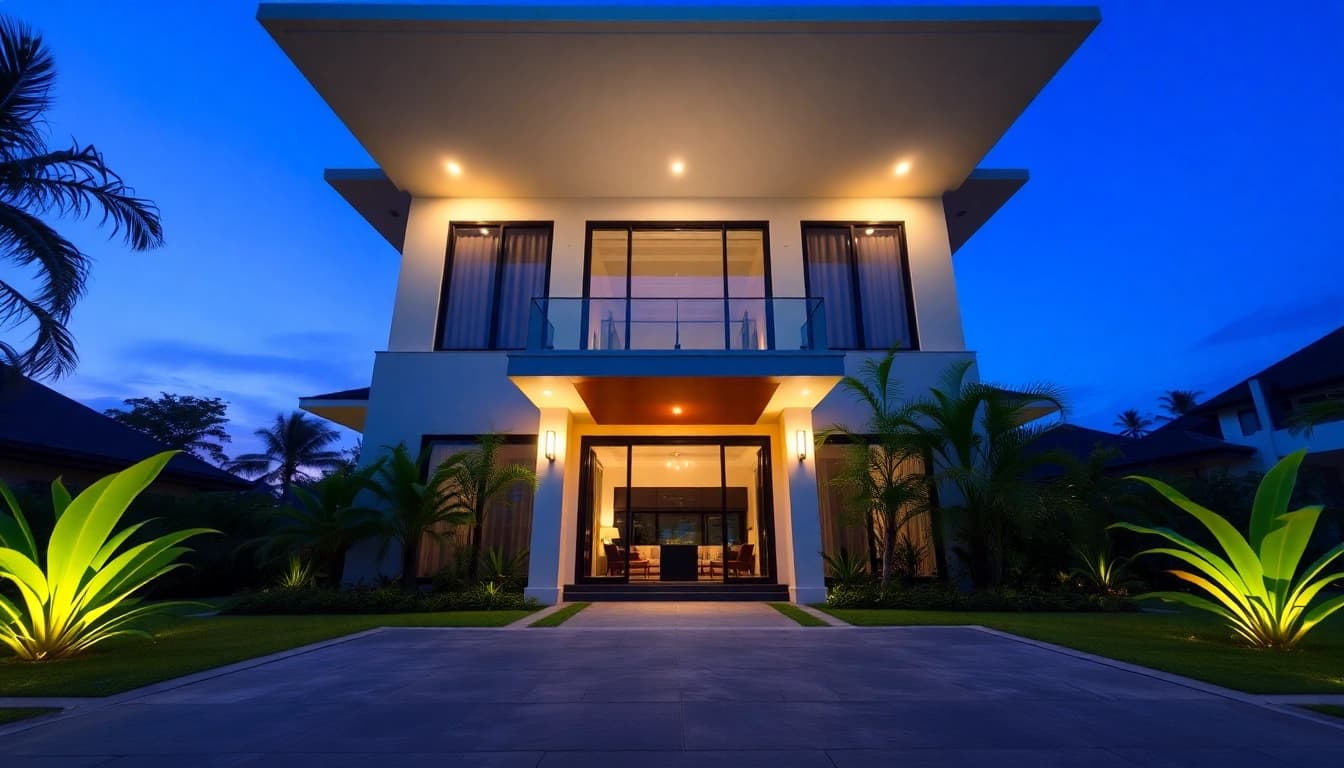 Manage properties effortlessly with Property management phuket services, showcasing a luxurious villa in Phuket.