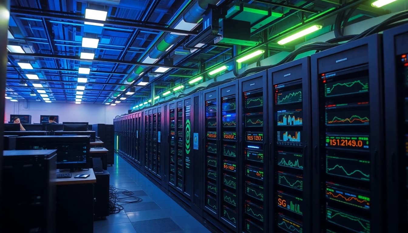Visual representation of top cloud mining operations showcasing modern data center technology and mining rigs.
