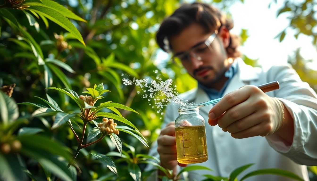 Learn how to get dmt naturally through a botanical extraction process in a vibrant jungle.