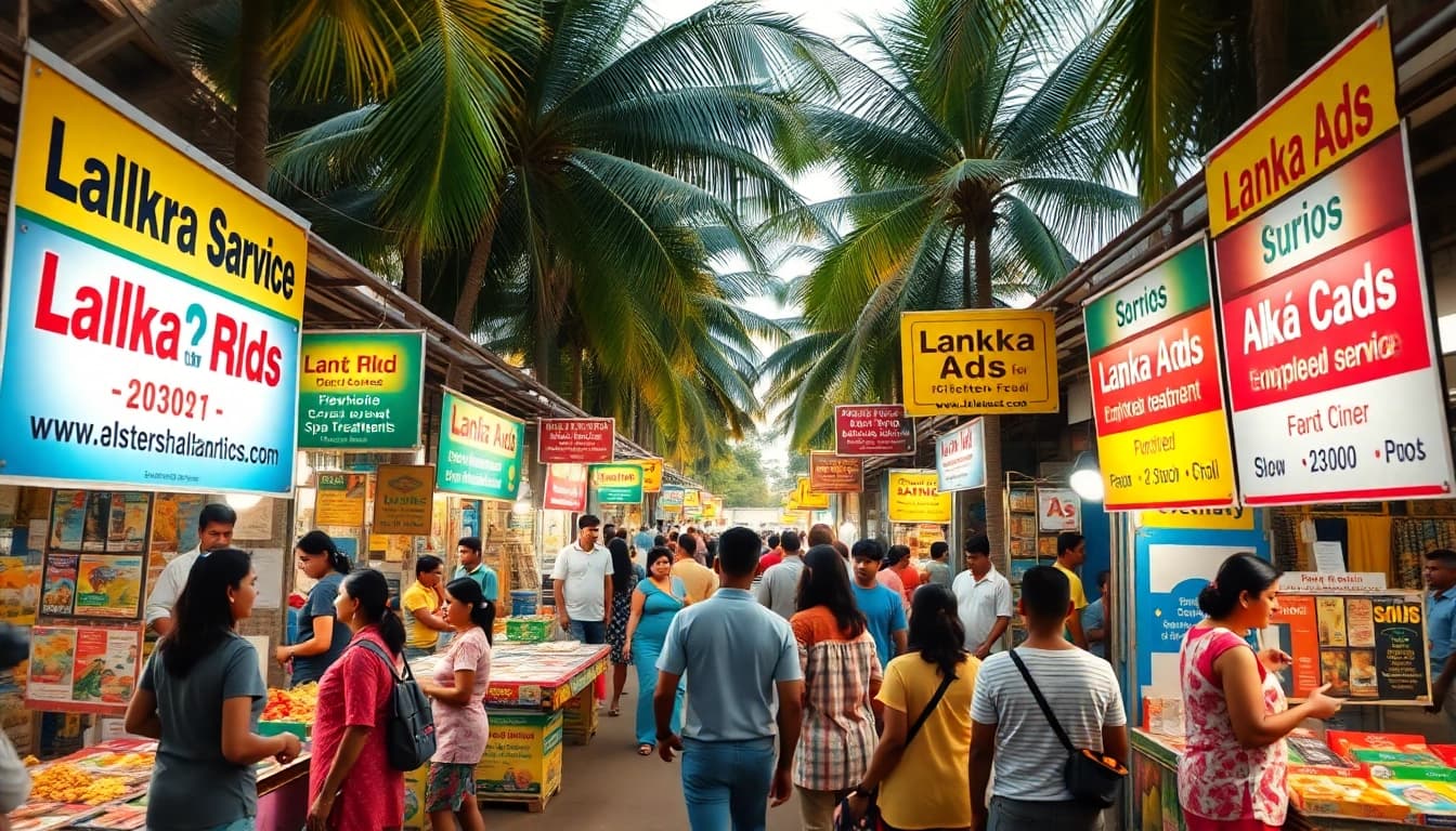 Lanka Ads vibrant marketplace showcasing personal services, spa treatments, and job opportunities in Sri Lanka.