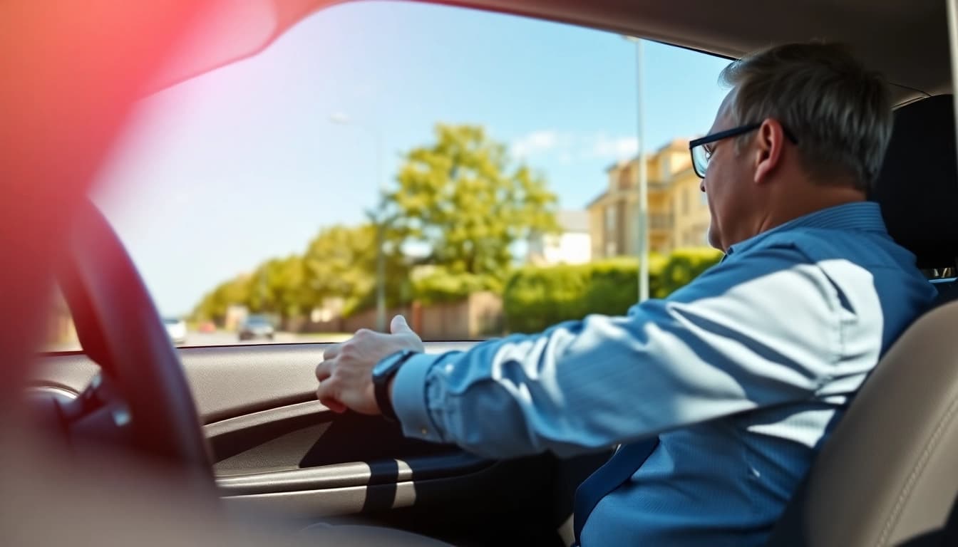 Engaging automatic driving lessons Portsmouth with a student and instructor in an automatic car.
