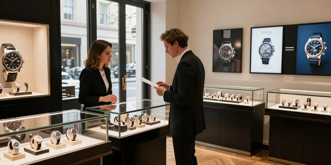 Explore exquisite super clone watches in an elegant boutique setting.