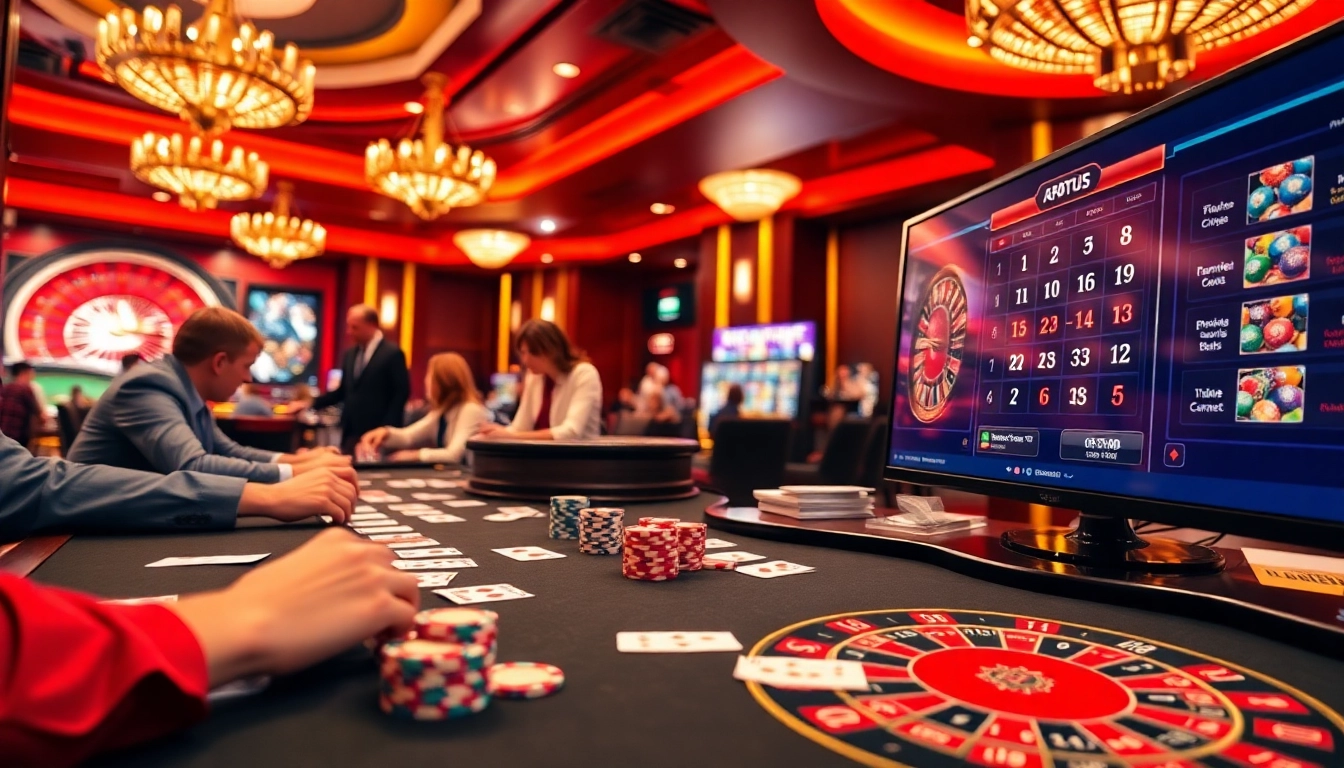 FB88 casino players engaged in an exciting blackjack game with colorful chips and cards.