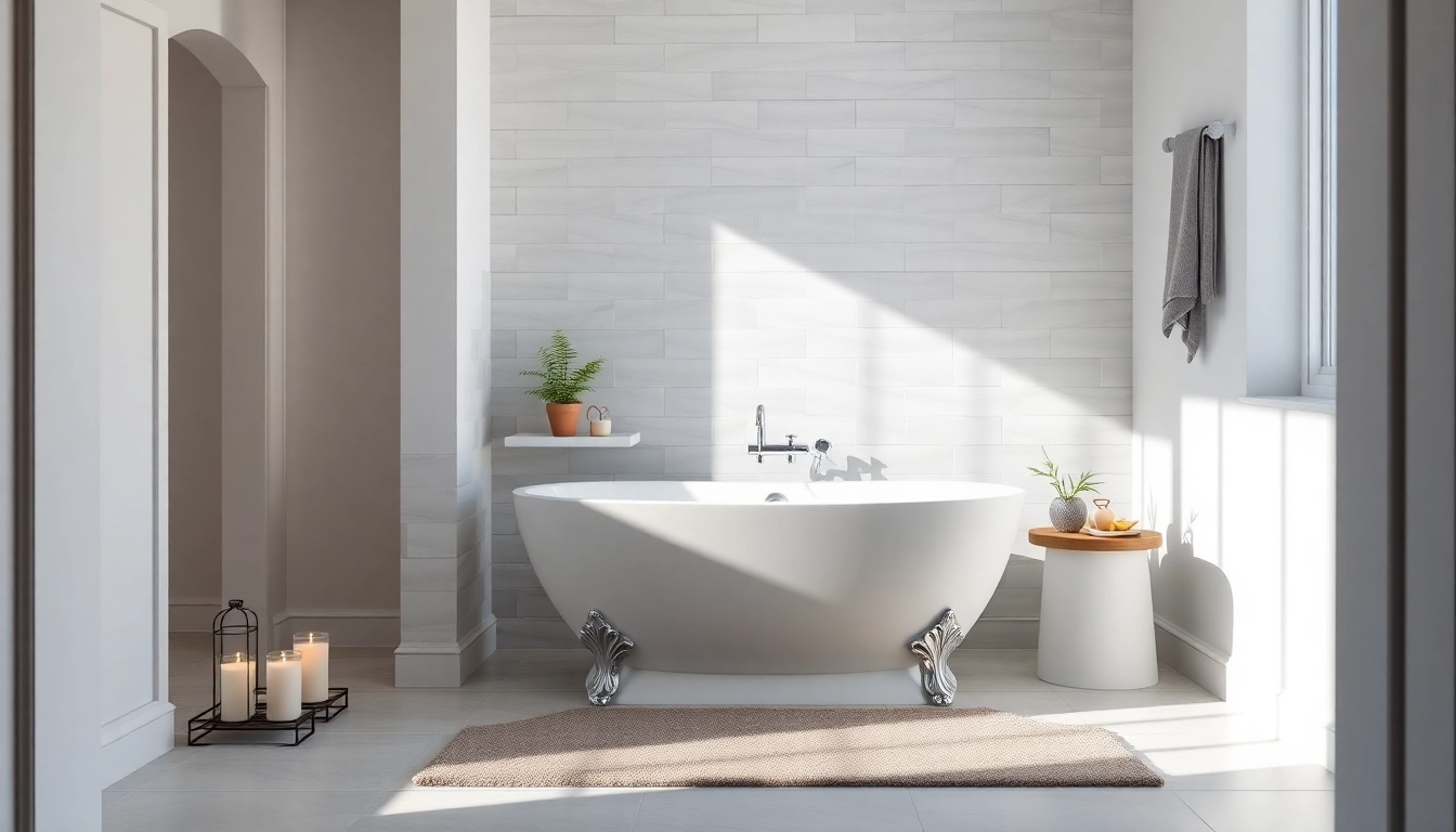 Luxurious bathroom designed by expert bathroom fitters with elegant fixtures.
