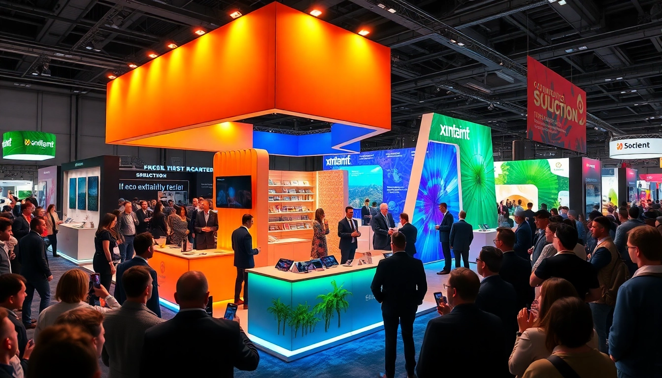 Captivating exhibition stand designed by exhibition stand designers UK showcasing innovative and sustainable elements.