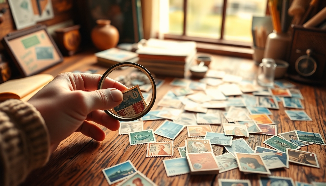 Discover affordable postage stamps featuring intricate designs on a rustic table.