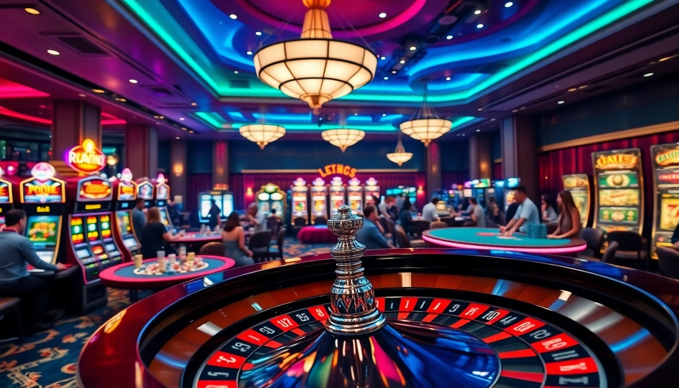 This is an engaging casino scene with players at tables, slot machines, and the excitement of https://king88b.us.com/.