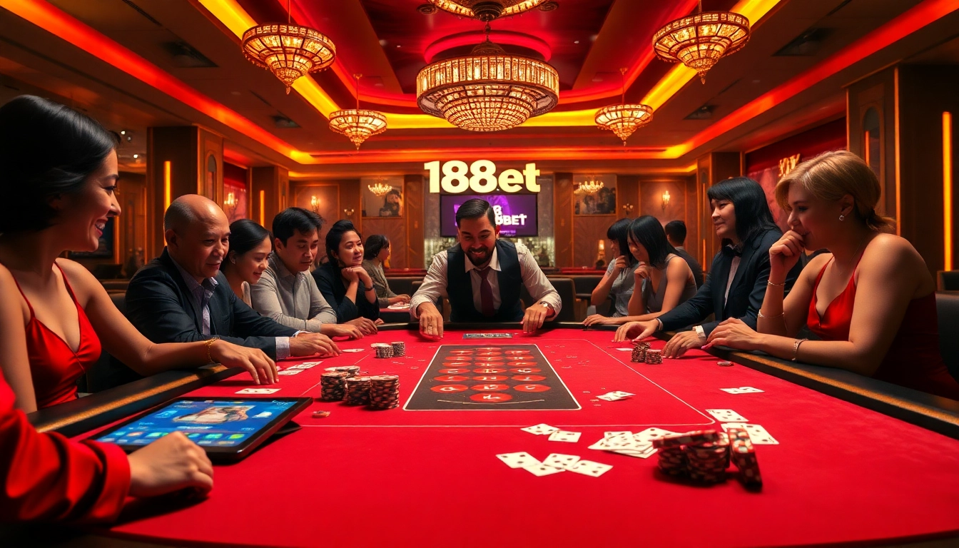 Experience the thrill of gaming at 188bet in this vibrant casino scene.