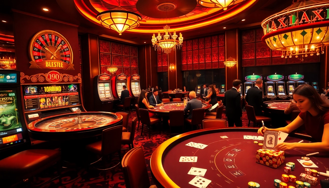 Engage with high-stakes games at F8BET, featuring vibrant tables, cards, and a thrilling atmosphere.