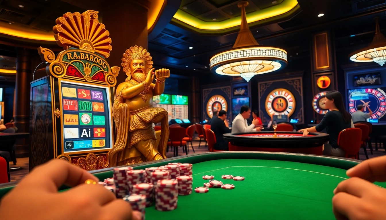 Experience the thrill of gaming with RAJABARONG luck at a luxurious casino.