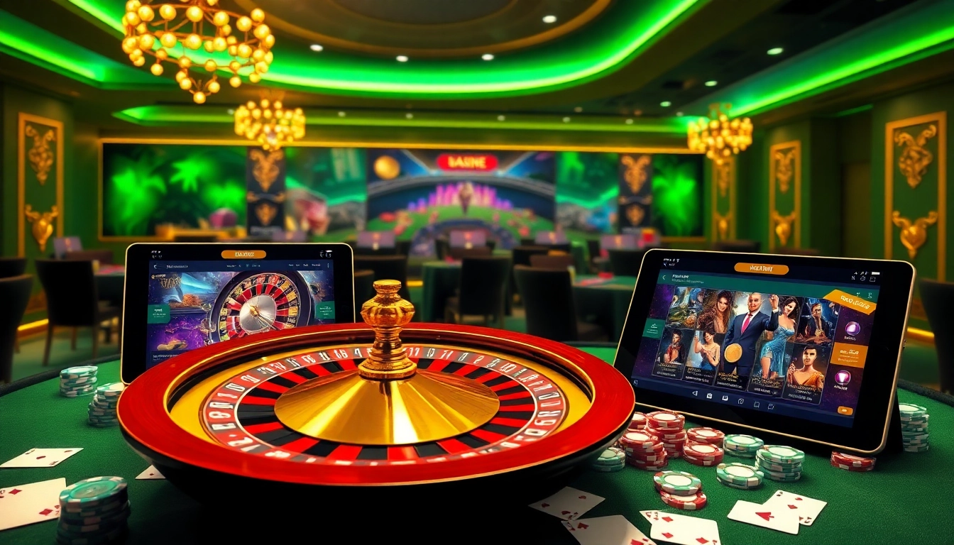 Exciting gaming experience at nhà cái usbet featuring live roulette and vibrant casino elements.