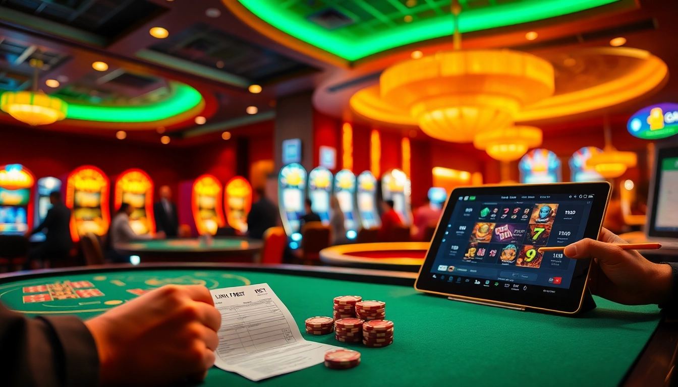 Experience the excitement of Link F8BET through thrilling casino games and vibrant gambling scenes.