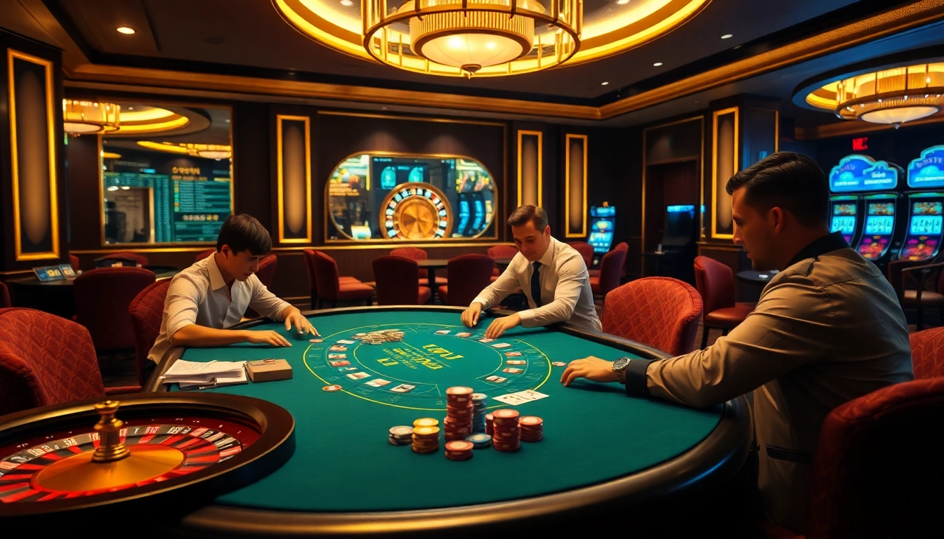 Experience the excitement of f168 with lively poker games and vibrant casino visuals.