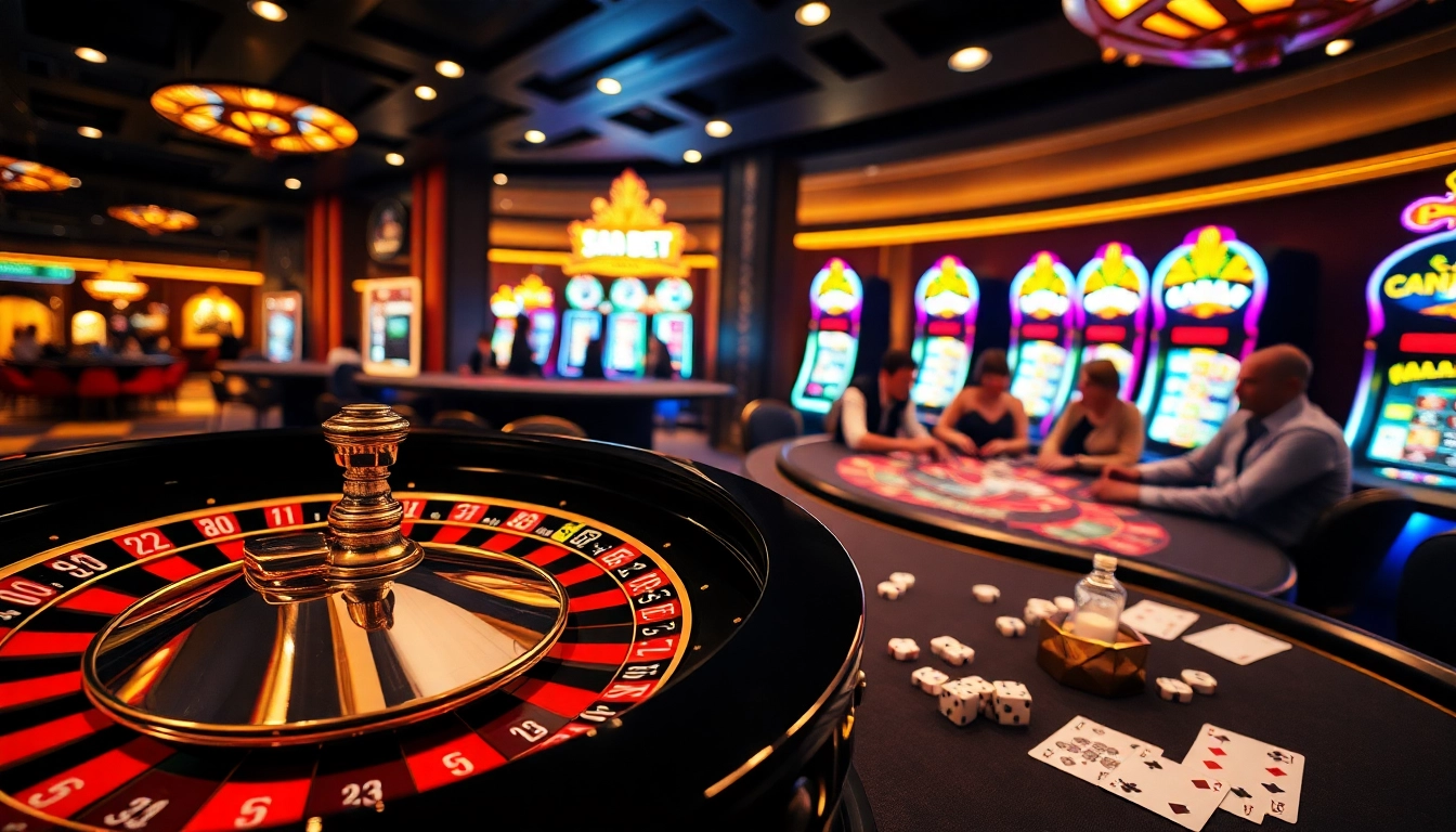 Experience thrilling moments with SAO BET at a luxurious gambling table filled with poker chips and cards.