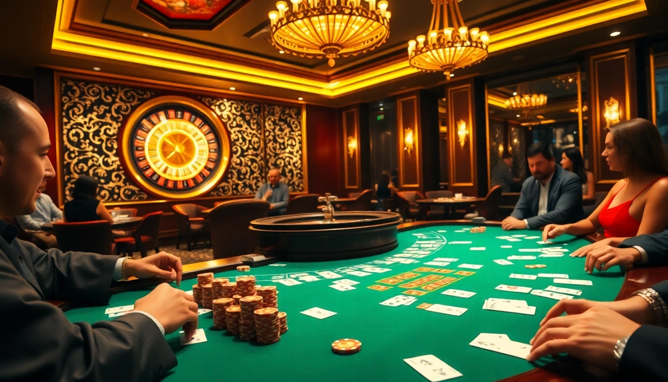 Play poker with thrilling stakes at 7mcn, surrounded by high-end casino ambiance.