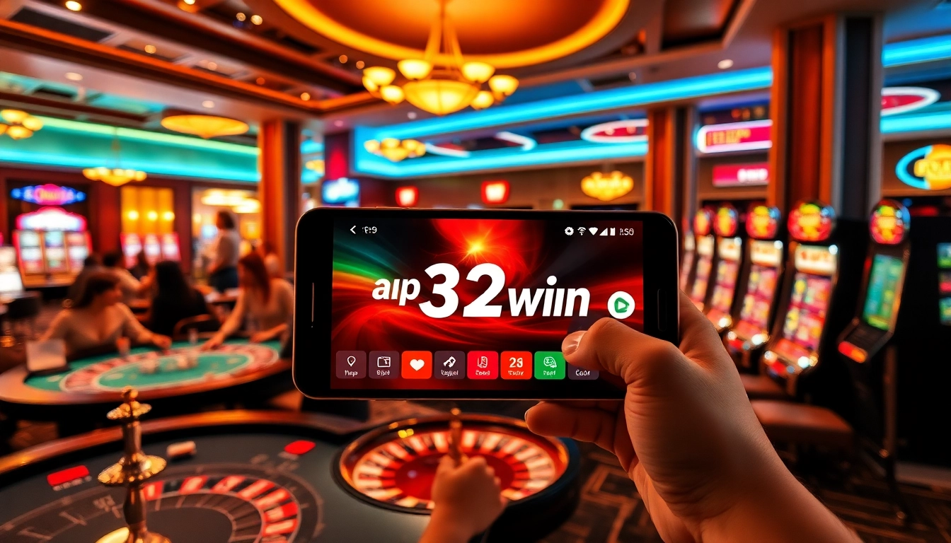 Engage with thrilling gameplay on app 32win, featuring high-stakes poker and vibrant slot machines.
