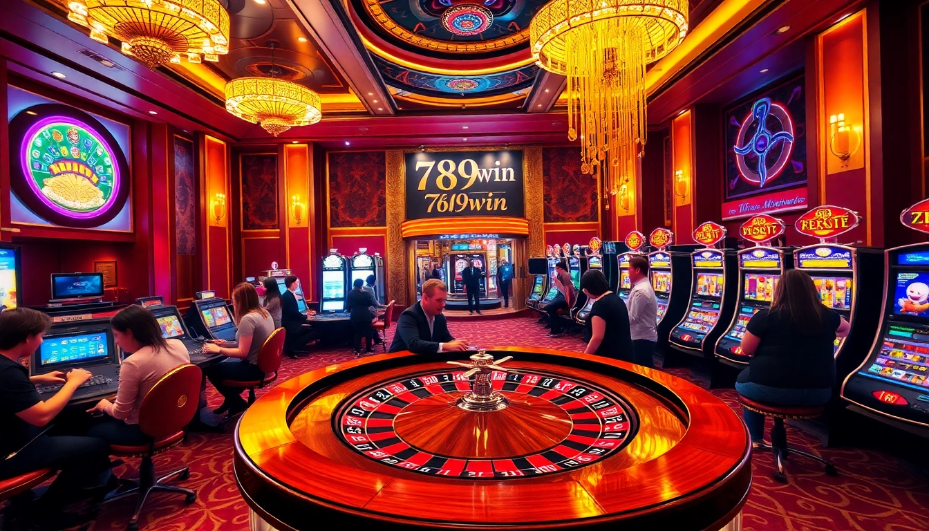 Witness thrilling gameplay at 789win with players enjoying an upscale casino experience.