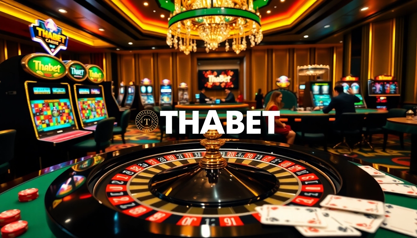 Players engaging in thrilling casino games at THABET, highlighting excitement and luxury.