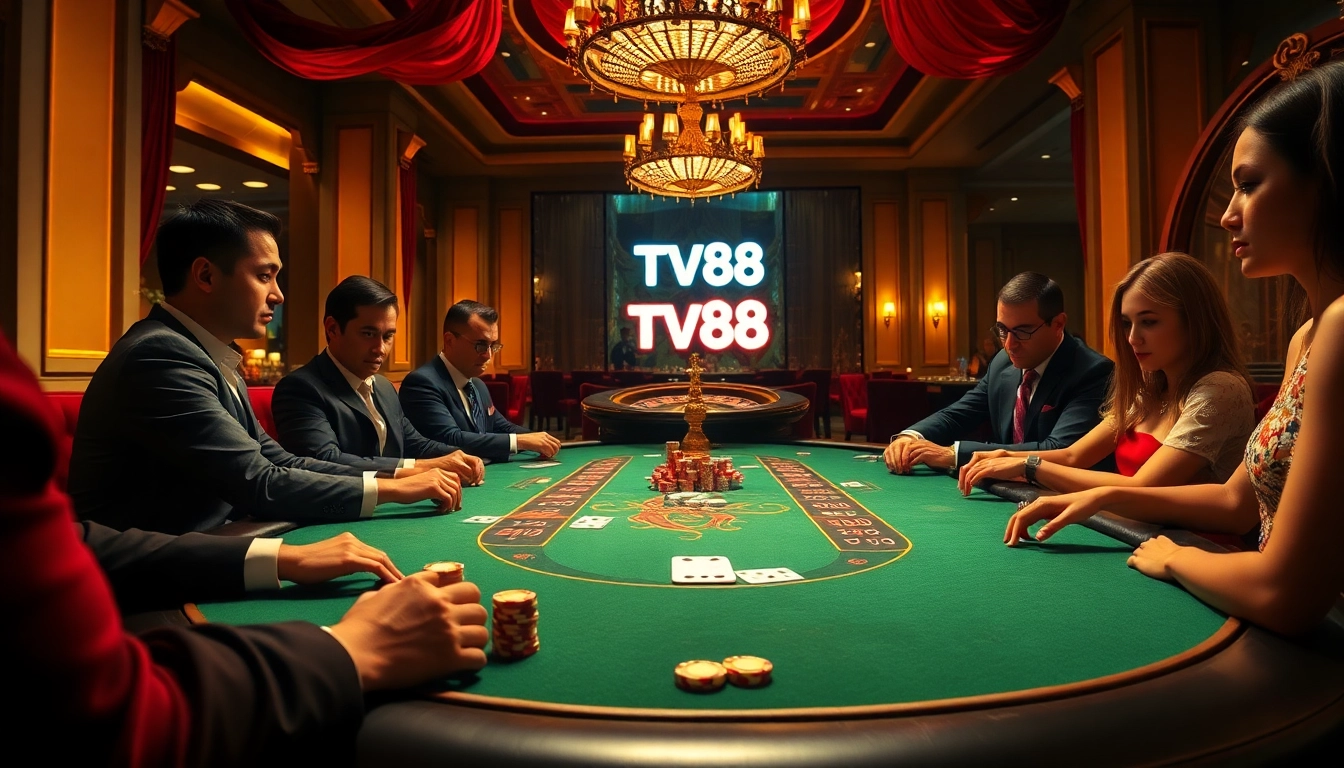 Experience the thrill of poker at TV88 with vibrant tables and exciting gameplay.