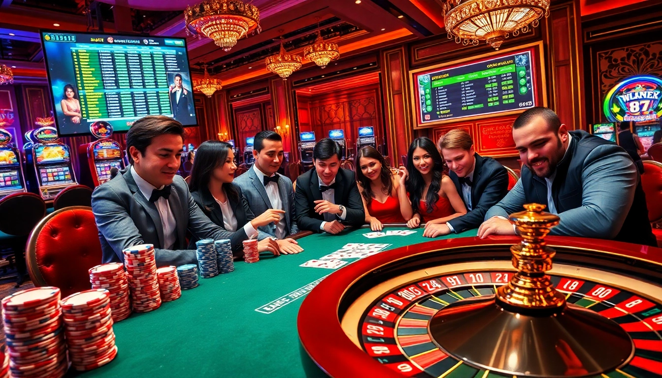 Engage in high-stakes poker excitement at https://bl555.family/ with colorful chips, cards, and a roulette wheel.