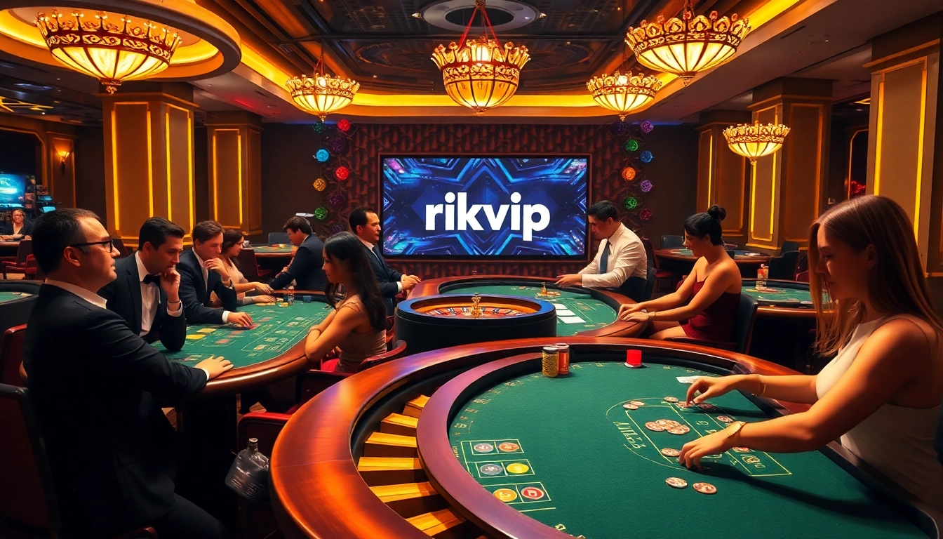 Experience the excitement at Rikvip with vibrant gaming tables and engaging online interfaces.