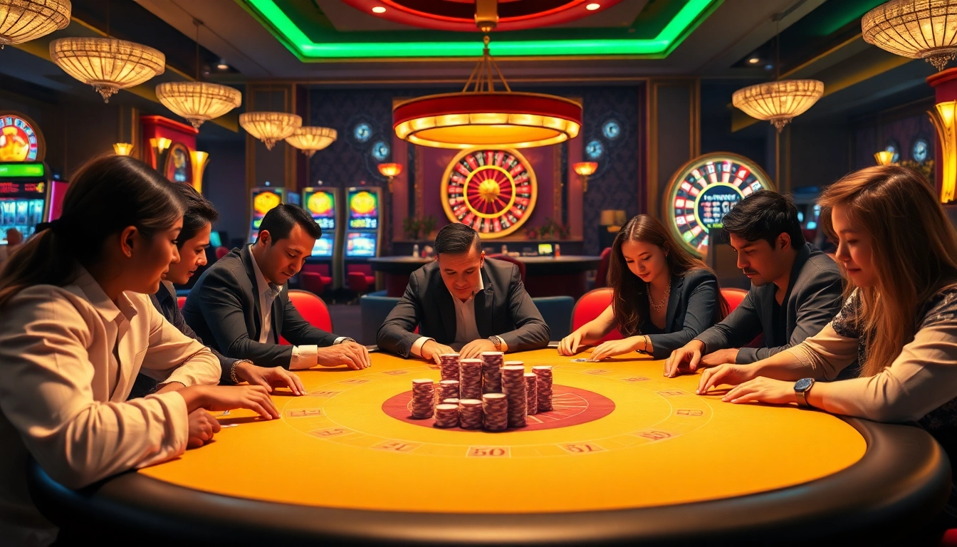 Experience high-stakes poker excitement with 58win’s vibrant casino ambiance filled with action.