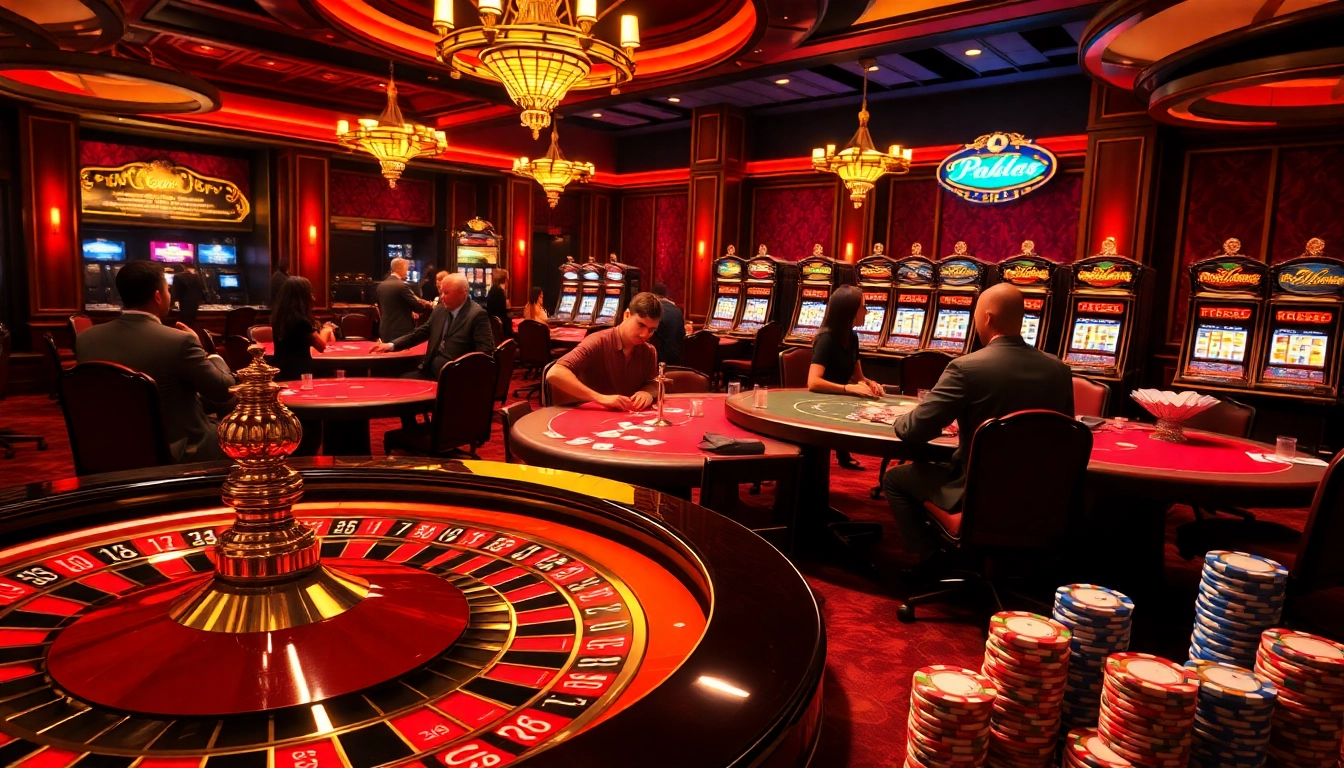 Experience the excitement of f789 as players engage at luxurious casino tables.