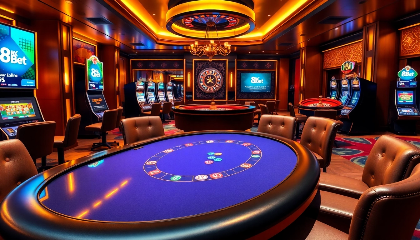 Experience high-stakes thrills at 8kbet with exciting casino games and luxurious ambiance.