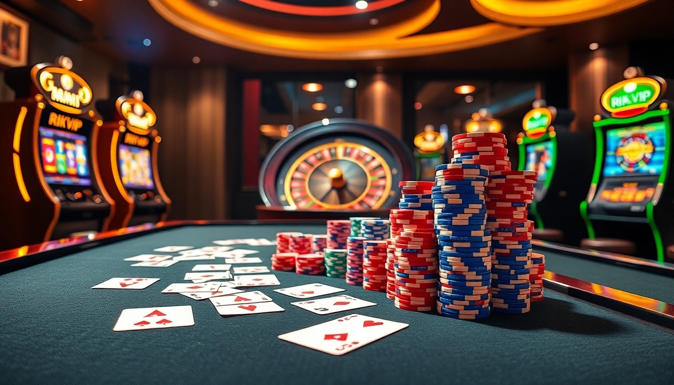 Players enjoying a thrilling game at RIKVIP’s vibrant online casino.