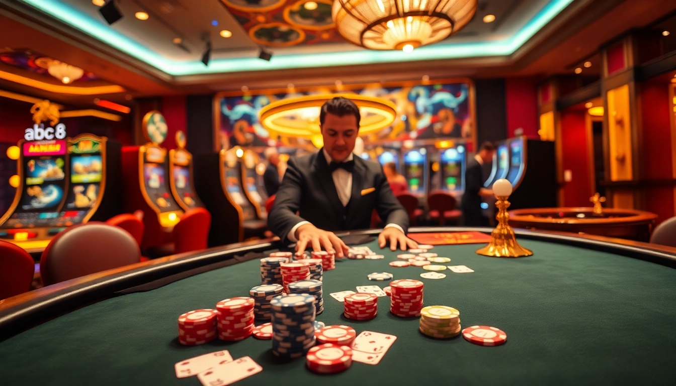 Experience the vibrant action at abc8 with professional poker and roulette gameplay.