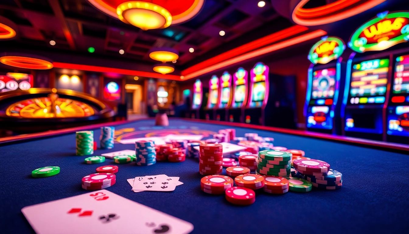Experience online gaming excitement at uu88 with vibrant casino tables and thrilling slot machines.