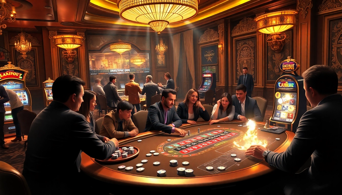 Experience the excitement of casino gaming at https://kjc.money/ with vibrant poker tables, roulette wheels, and slot machines.