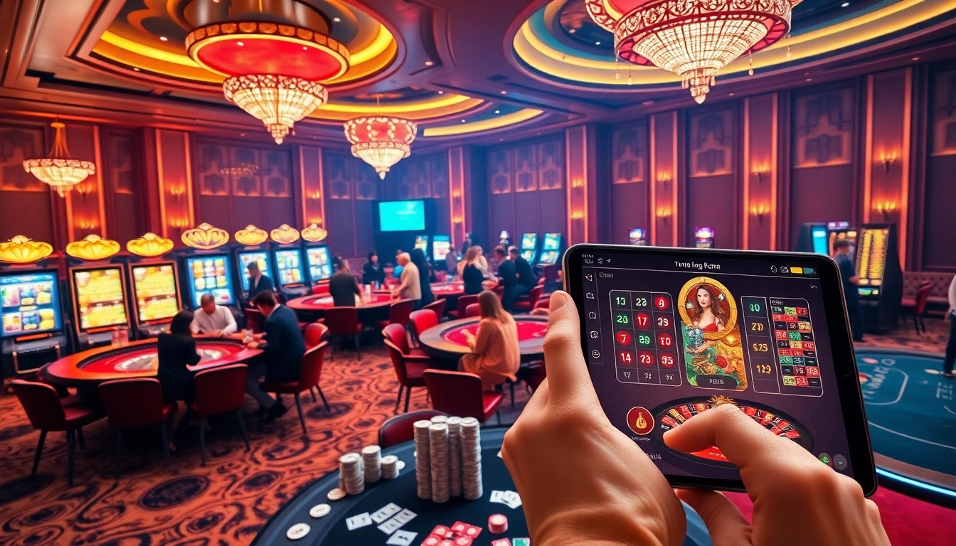 Experience the excitement of trang chủ XX88 with vibrant casino tables and engaging slot machines.