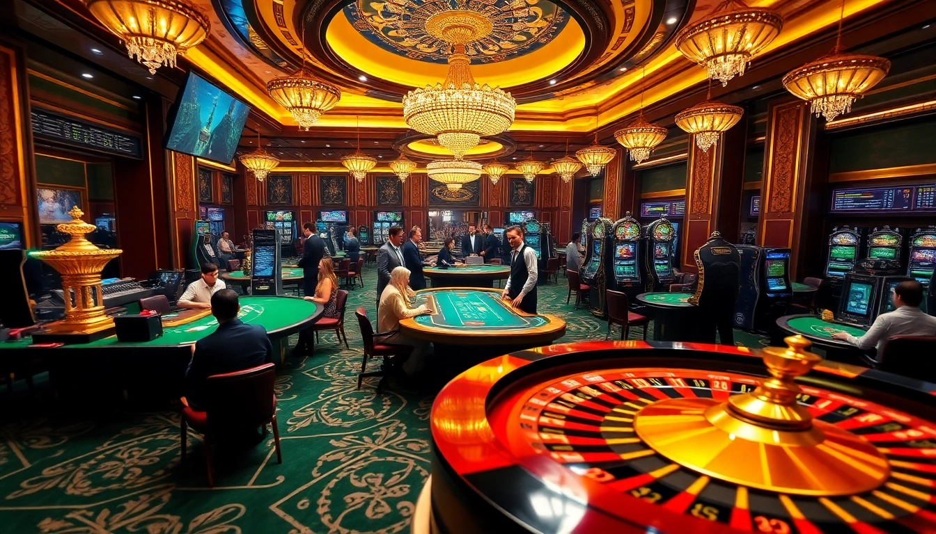 Players enjoying exciting casino games at MK 8 with vibrant tables and luxurious ambiance.