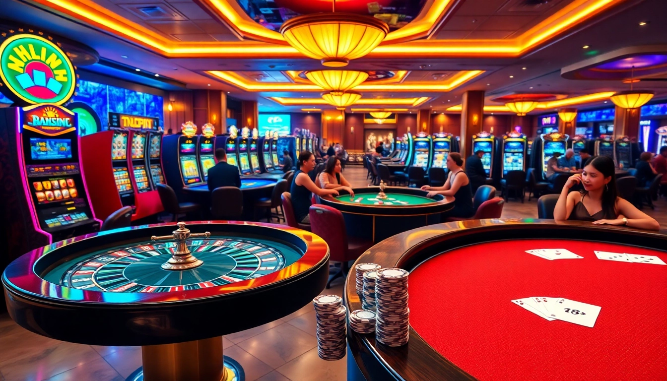 Experience the thrill of PG88 online casino with vibrant tables, exciting players, and colorful slot machines.