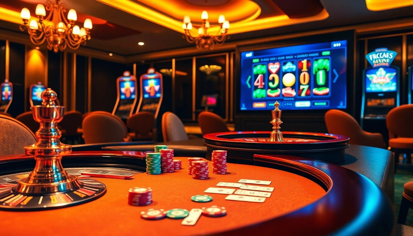 Experience the thrills of online gaming at https://888vi.space/, showcasing an elegant casino table with vibrant poker chips.