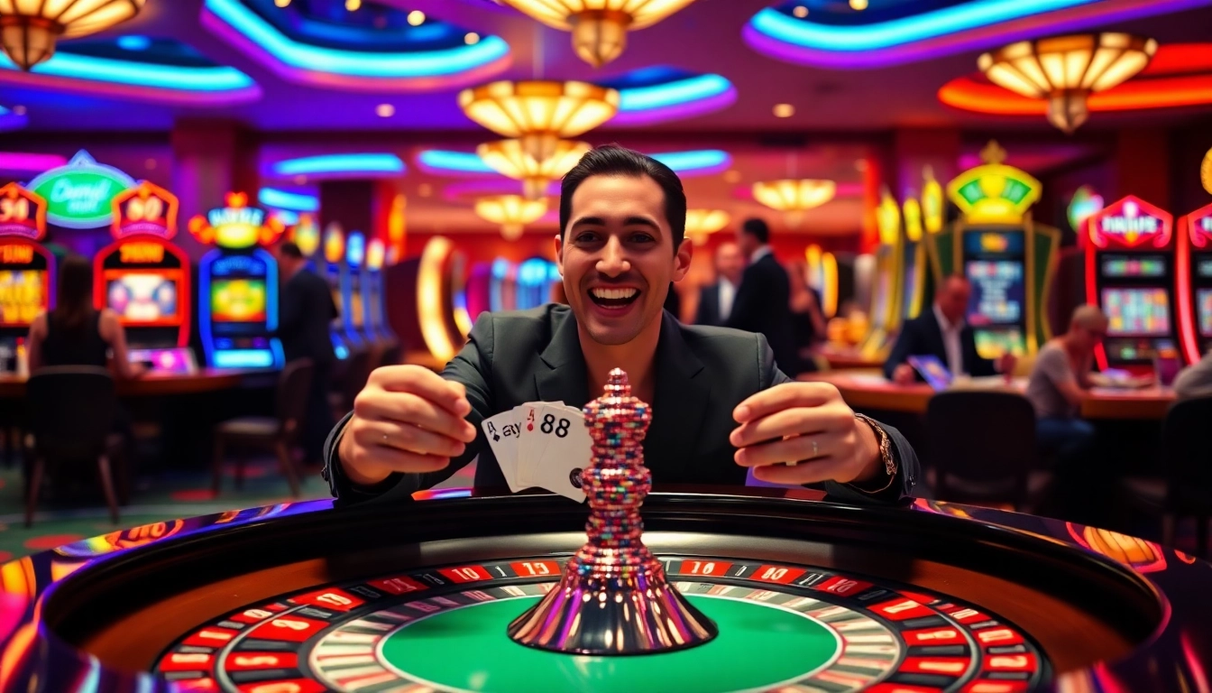 Join the excitement at say 88 with poker chips and a vibrant casino atmosphere.