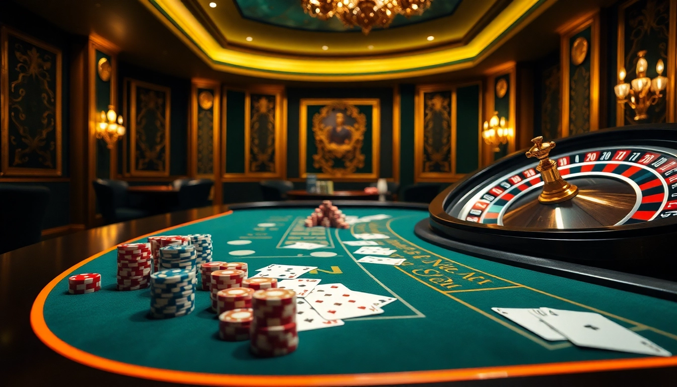 Experience the thrill of the 8kbet vip casino scene with vibrant poker chips and elegant gaming tables.