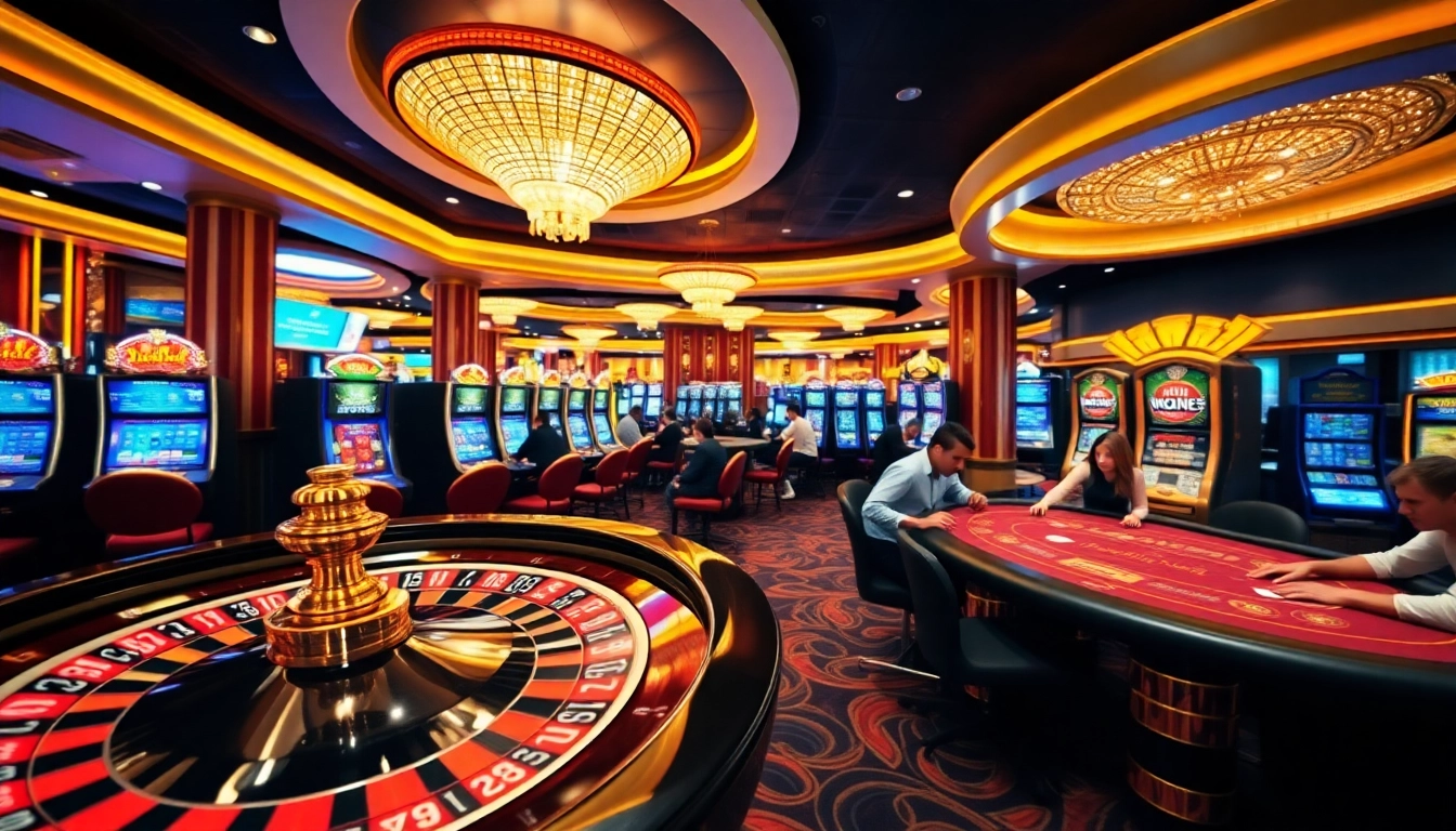 Experience the thrill of 11win net with an exciting casino scene showcasing poker and slot games.