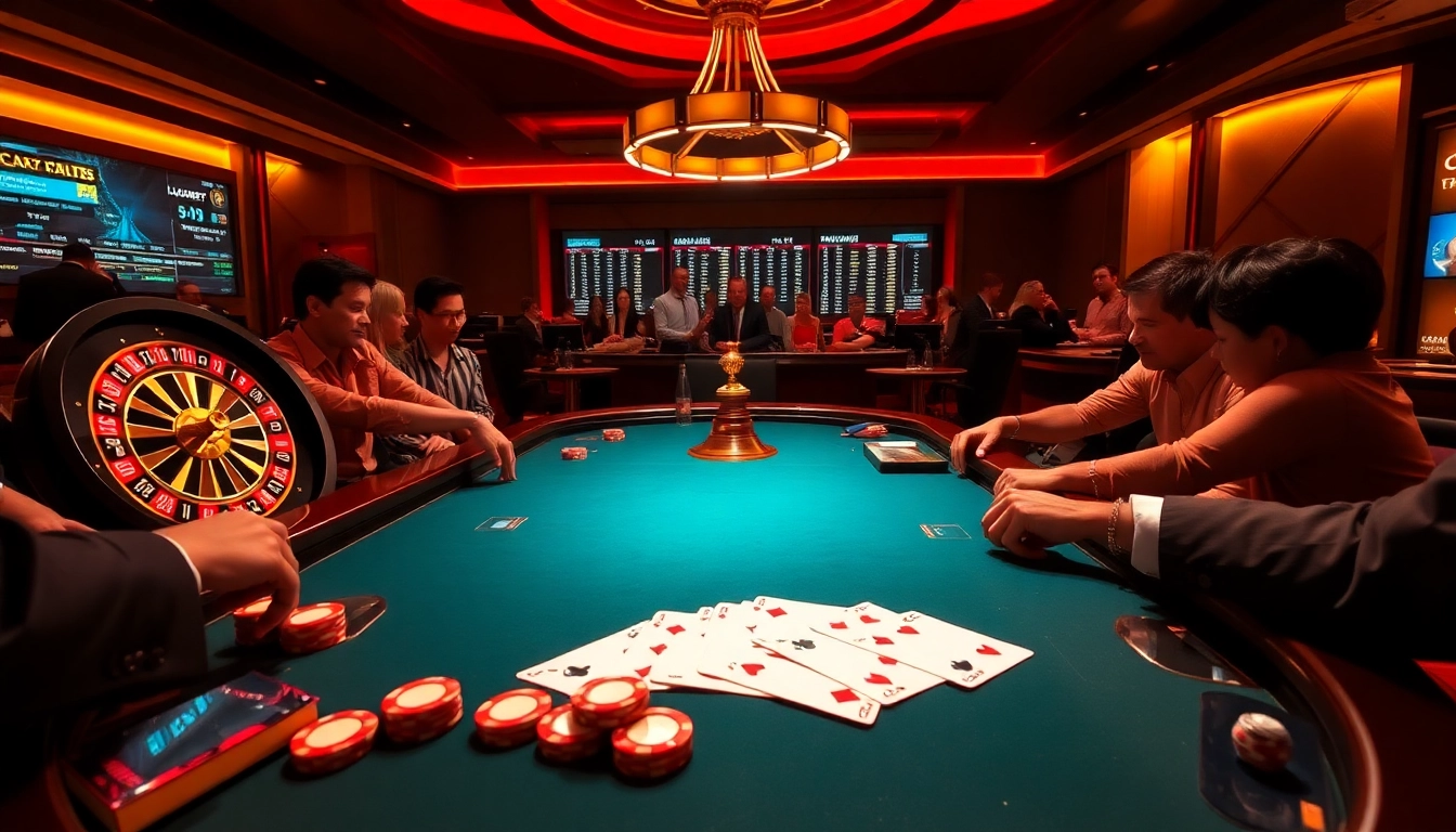 Engaging gambling scene featuring poker chips and playing cards centered around luckywin882.