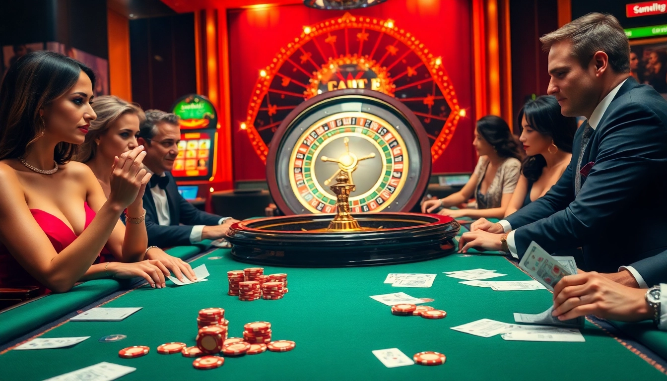 Players enjoy a thrilling game at the casino table, striving for S8 winning strategies and excitement.