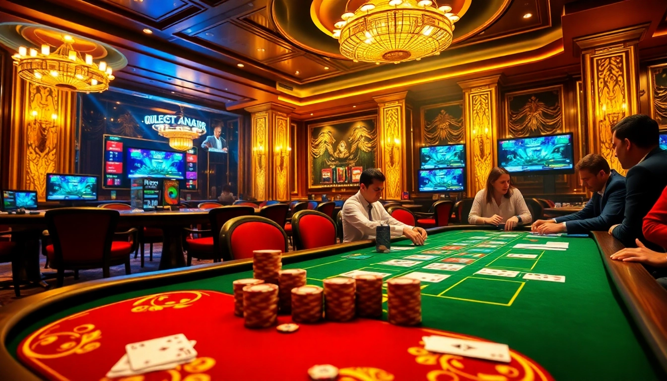 Experience the thrill of gambling at mb66.nyc with an exciting poker game and luxurious casino atmosphere.