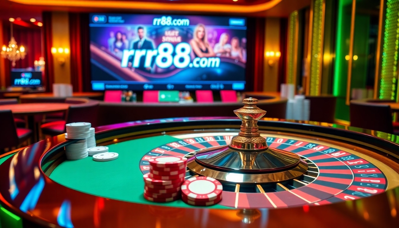 Experience the thrill of gaming at rr88.com with vibrant casino elements and professional design.