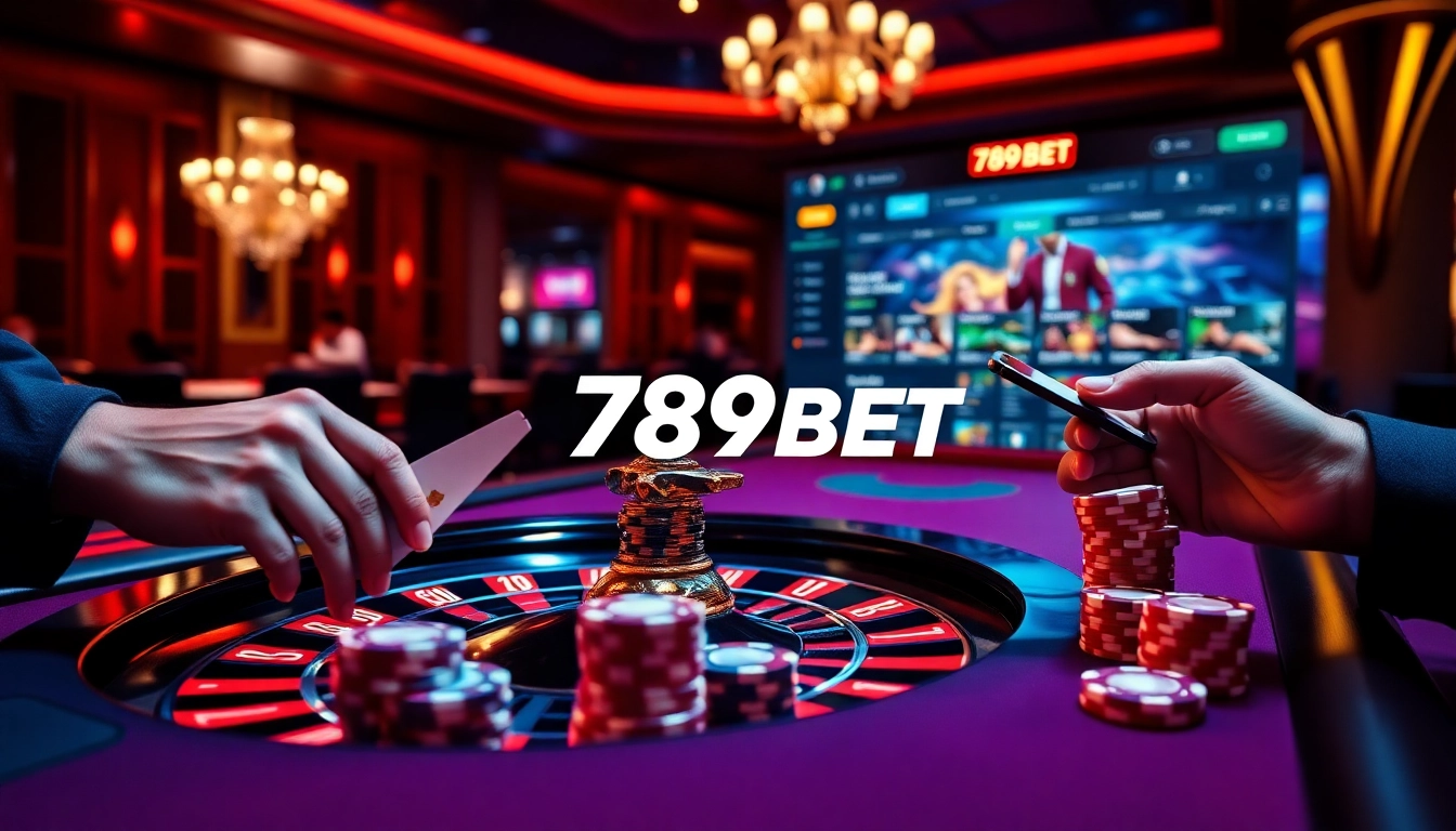 Experience high-stakes excitement with 789BET's thrilling online gambling environment featuring poker and roulette.