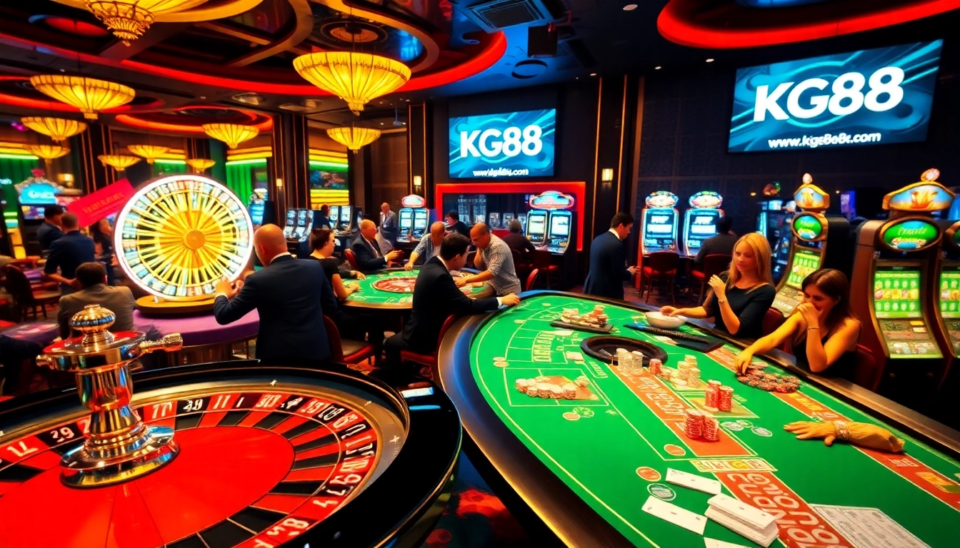 Play at https://kg88.work/ while winning big at a lively casino with roulette and poker tables.
