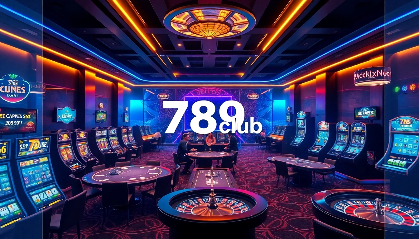 Players enjoying thrilling games at the 789 club casino with vibrant atmosphere and modern design.